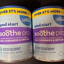 Dr Brown  s Good Start Soothe Pro Baby Formula 10/26 X2 30.6 Oz Each
