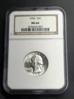 1956 Washington Silver Quarter 25c NGC GRADED MS66