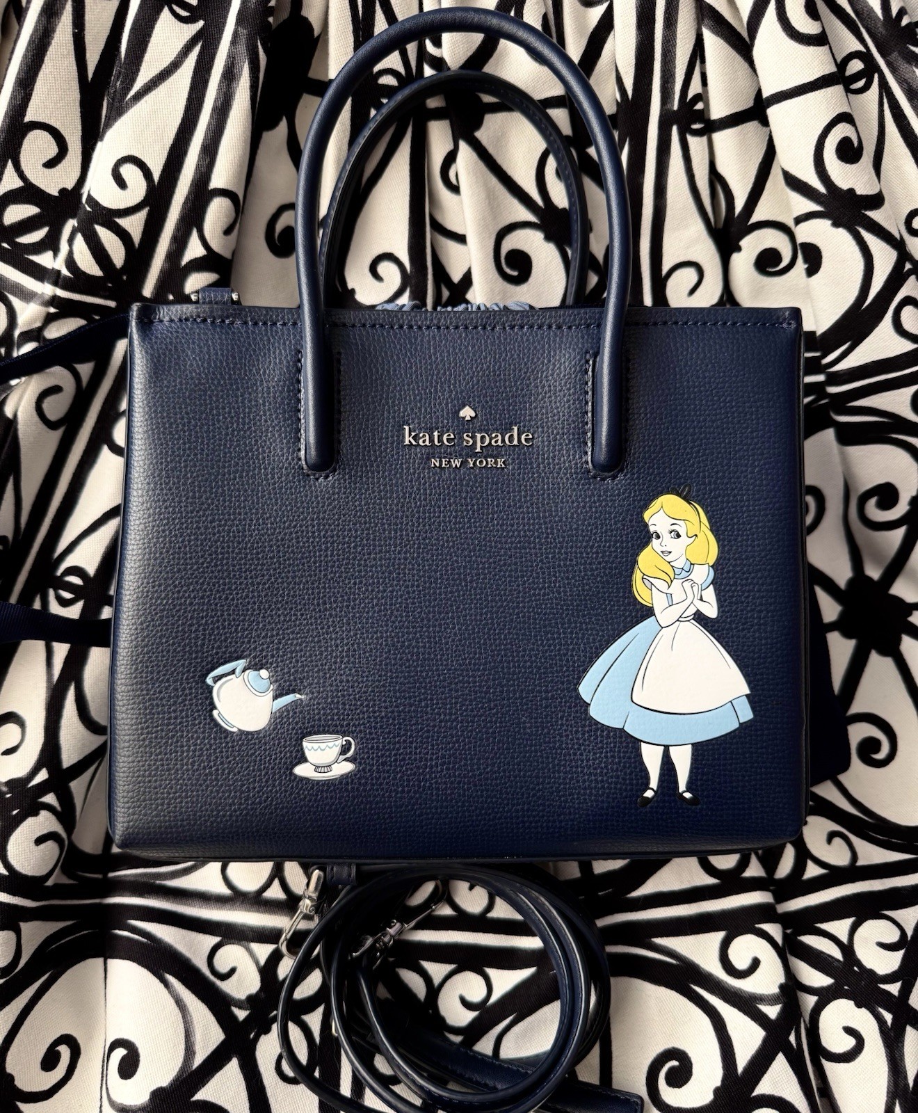 Kate Spade x Disney Alice in Wonderland Shopper Crossbody Bag