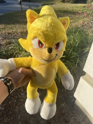 Sonic The Hedgehog 2 Build A Bear Super Sonic Yellow Plush Stuffed 17 BAB RARE