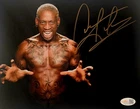 Dennis Rodman Signed METALLIC Photo 8x10  NWO Bulls Worm Autograph HOF JSA HOGAN