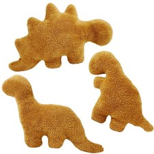 3 Pack Dino Nugget Pillow Plush, Soft Dinosaur Chicken Nuggets Pillow for Gif...