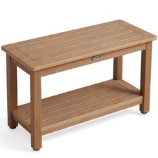 30'' Large Shower Bench Seat, Poly Lumber Bath Stool for Inside Shower Waterp...