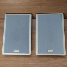 Monacor Smb-130/ws Ultra Flat Pair Of Stereo Speakers 40w, UNTESTED, SEE DESC.