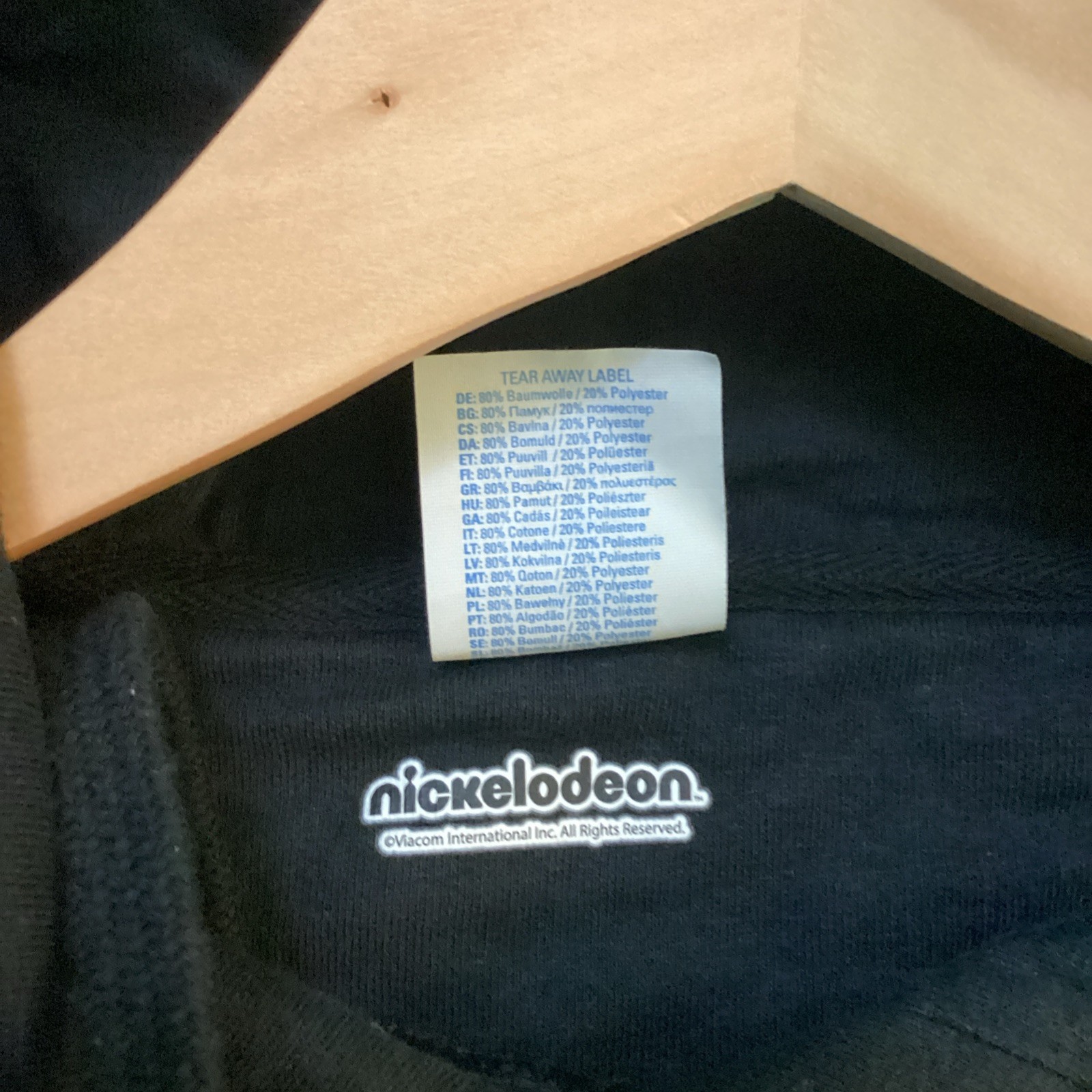 SpongeBob Square Pants Black Pullover Hoodie Size… - image 3