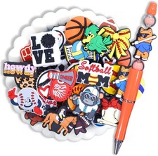 50PCS Silicone Focal Beads for DIY Pens, Keychains, and Bracelets