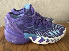adidas D.O.N. Issue Mitchell Lightlock Youth Basketball Shoes Purple size 4,5Y
