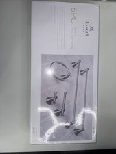 Landia Home 5-Piece Bath Collection Set Brushed Satin Nickel Finish~2 Towel Bars