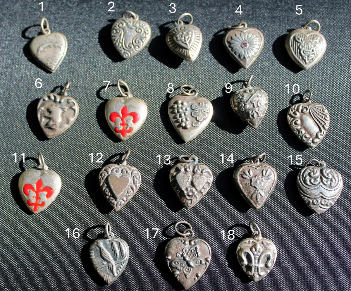 puffy heart pendant products for sale | eBay