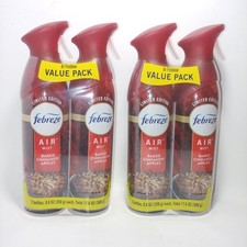 Febreze Air Baked Cinnamon Apples Spray 4-Pack 8.8oz Each Limited Edition