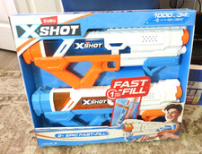 Zuru X Shot Water Warfare Fast-Fill Water Blasters 2 Pack, 34' Range NEW