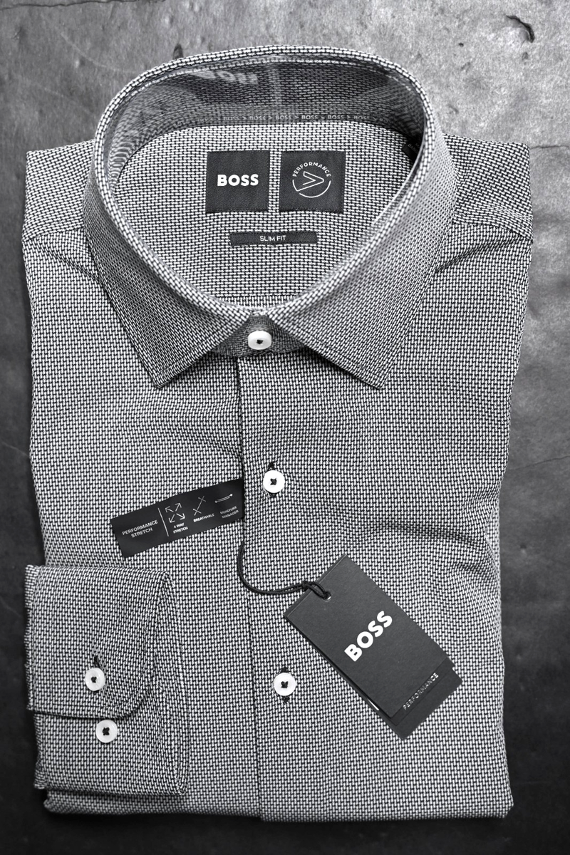 Hugo Boss Men Hank Slim Fit Travel Fresh Performance Stretch Dress Shirt  16.5/42 | eBay