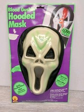 Rubies Ghostface Scream Mask Blood Gushing Effect Costume Hooded New Vtg 3381