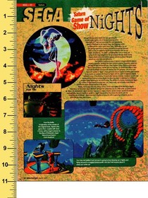 SEGA Nights into Dreams Saturn Magazine Ad Article Page 1996 Vintage Gaming E3