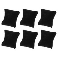 "6Stk Armreif Uhren Kissen 3.54\" X 3.15\" Flanell Schmuck Display Kissen Schwarz"