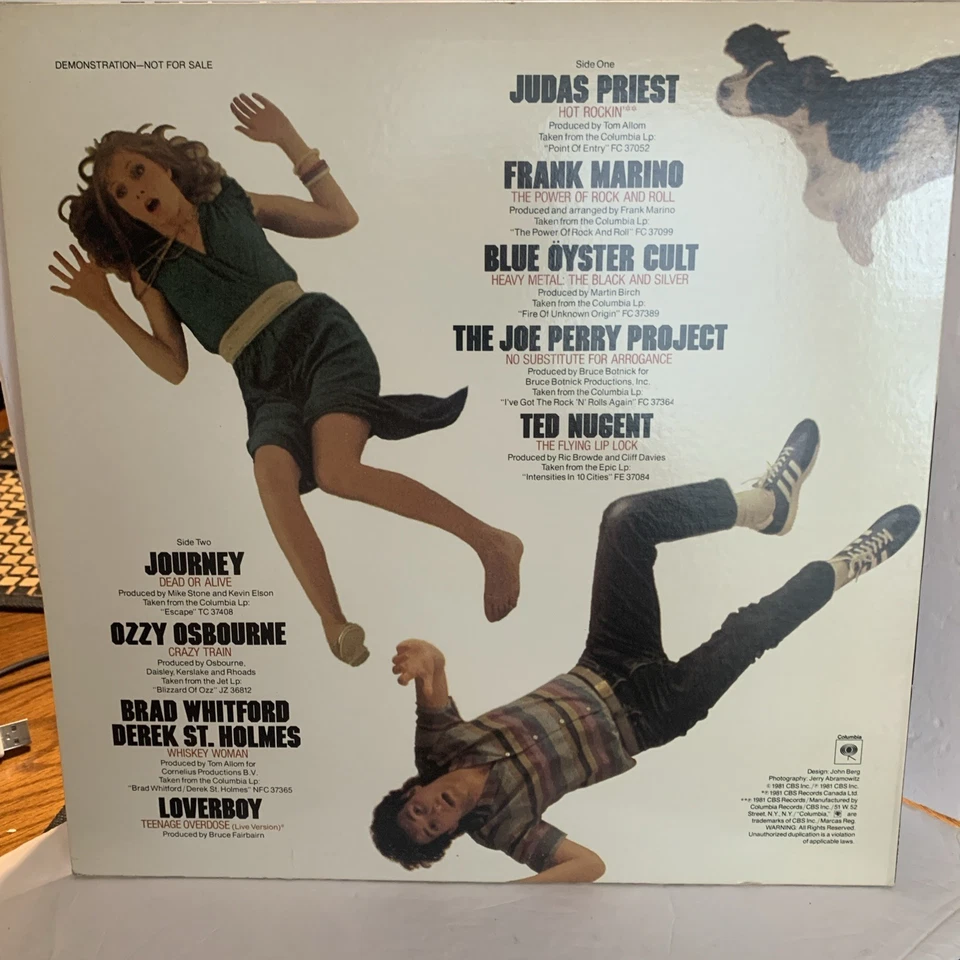 SPEAKER DEATH Heavy Metal Head-Bangers 1981 CBS DEMO LP Nugent-Ozzy -Judas-BOC - Image 3 of 4