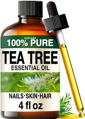 Tea Tree Oil 4 Fl Oz Essential for Skin Hair Scalp Nails Aromatherapy for Beauty