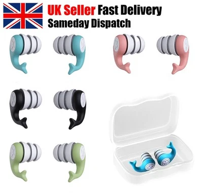 VAIKBY Noise Cancelling Comfortable Snoring 3 Layer Earplugs 40db for Sleep/work UK