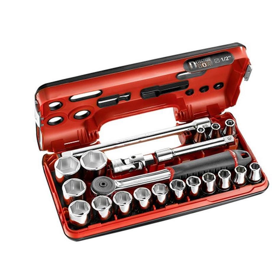 Facom coffret cliquet 1/2 étanche 21 pièces avec douilles 6 pans durabilité premium