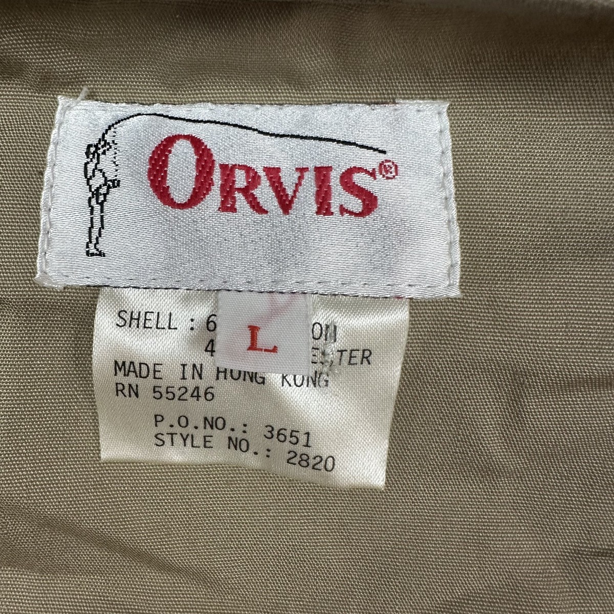 Gilet De Pêche Vintage Orvis - Taille XL - Beige Kaki, Coton, Poches Utilitaire