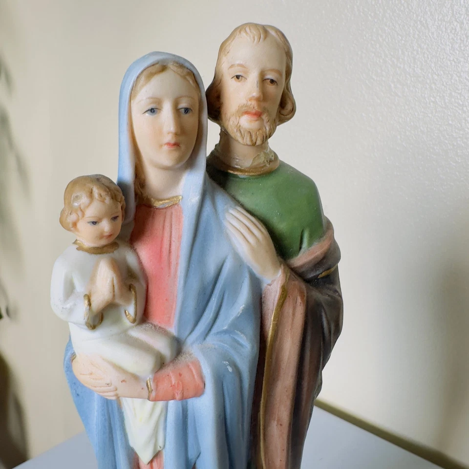 Estatuilla de colección de la Sagrada Familia María José Jesús estatua religiosa decoración del hogar Foto 2 de 4