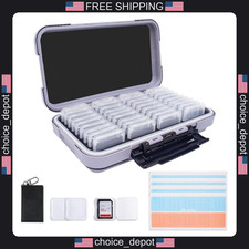 36 Slot SD Card Holder Case with Transparent Storage and Labels
