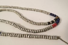 Alte Aluminiumperlen 6mm 75cm IR10 Old Aluminium beads Äthiopien Alluninio A6
