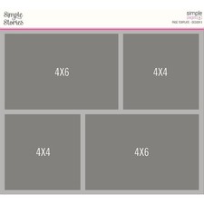 Simple Stories Simple Pages Page Template 1 2-4"X6"  2-4"X4"