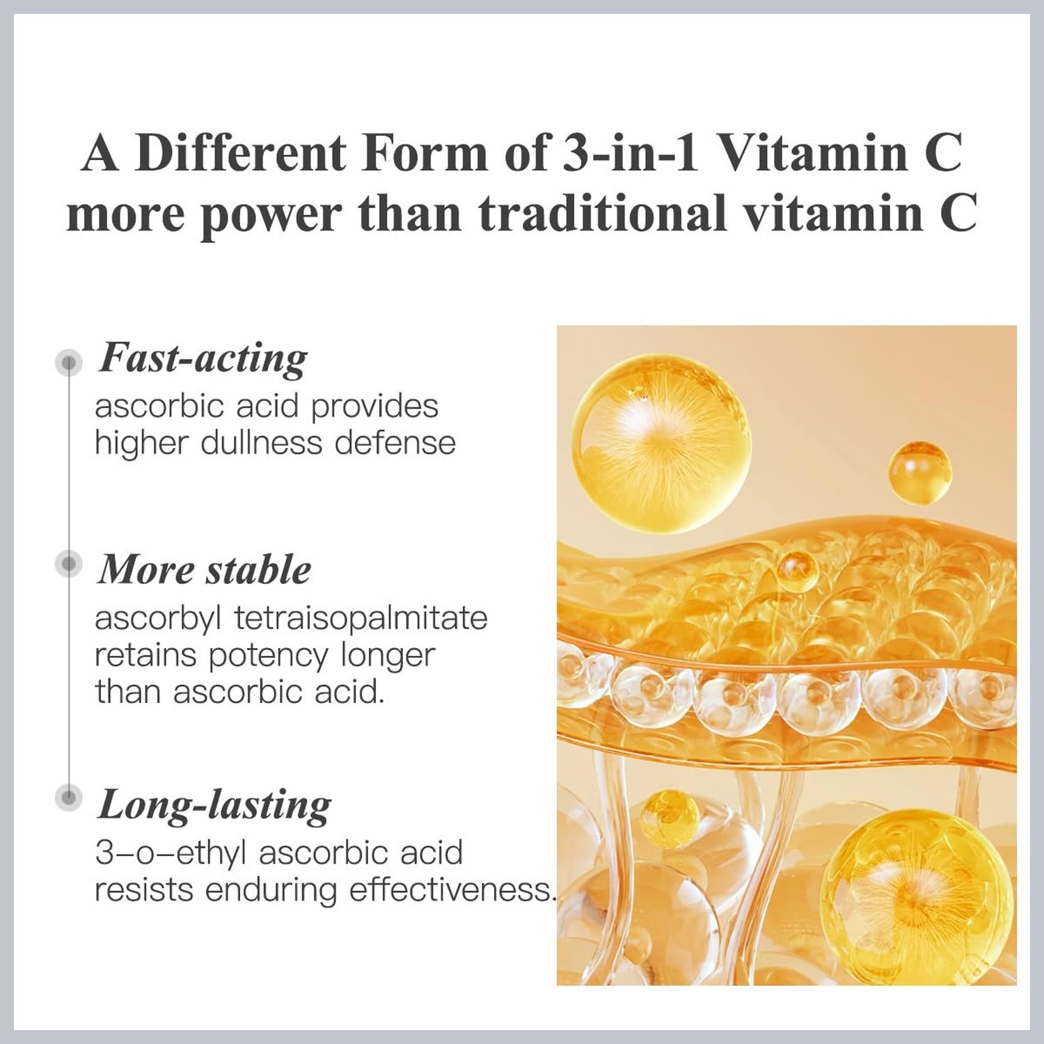 Triple Vitamin C Serum Capsules For Face: Dark Spots Correction with Camellia...