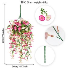 Artificial Silk Hanging Flower Vines Plant for Outdoor For Front Door Decor