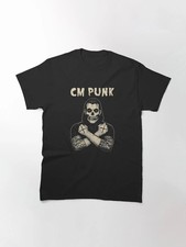 Wwe Cm Punk  Black T-Shirt Misfits 