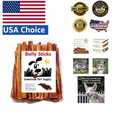 Pack of 10 Odor-Free 6-Inch Beef Bully Sticks for All Dogs - High Protein Treats
