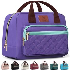 Lunch box for Women Girls Teens Insulated Quilted Lunch Bag for Adult Men Reu...