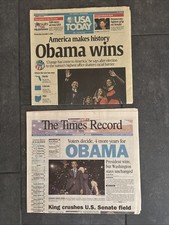 USA TODAY OBAMA WINS 11/5/08, TIMES RECORD OBAMA Wins 11/7/12 Full Newspapers