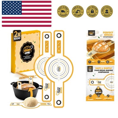 2 PCS Sourdough Silicone Bread Sling Round   Non-Stick Sourdough Sling & Baki...