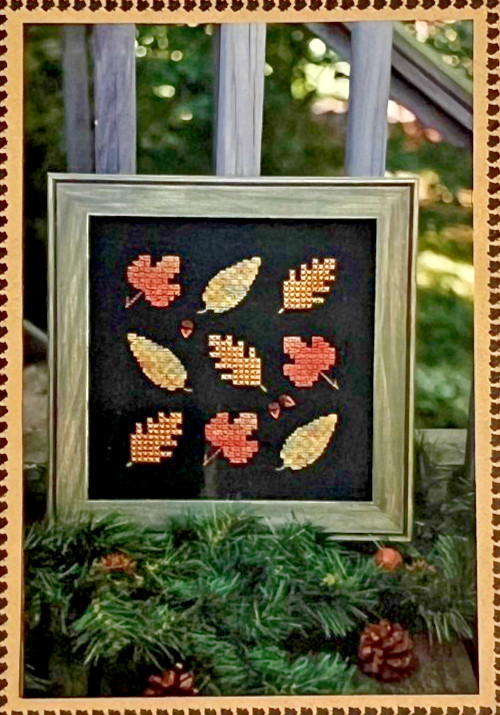 Sekas & Co. Watercolour Leaves Maple Oak Fall Autumn Cross S