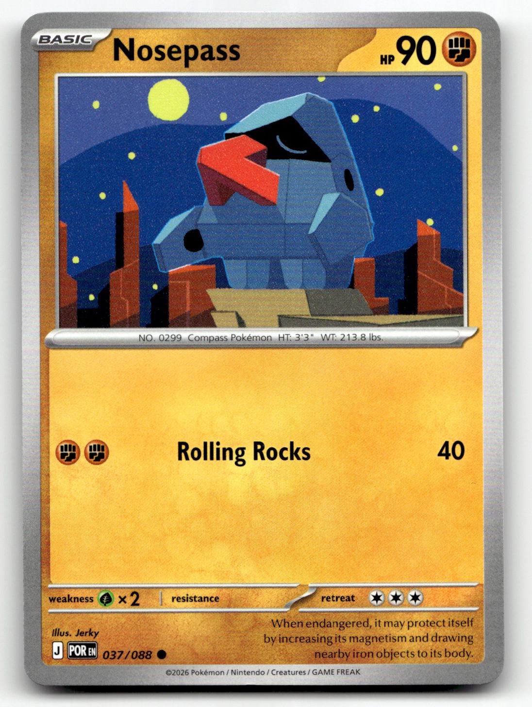 Nosepass 037/088 Common Perfect Order Pokemon NM