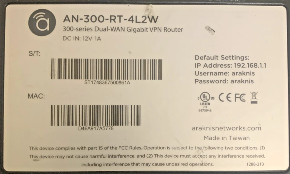 Roteador Araknis AN-300-RT-4L2W Gigabit Dual WAN – 4 Portas LAN, WAN Dupla - Imagem 4 de 4