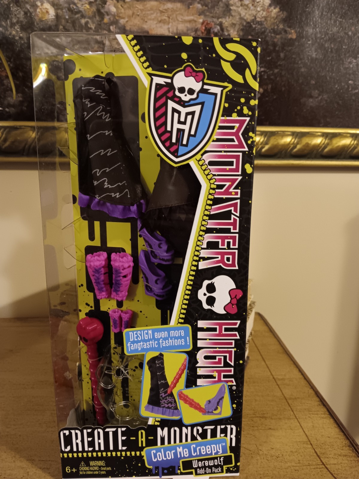 New 2012 MONSTER HIGH CREATE A MONSTER COLOR ME CREEPY WEREWOLF ADD-ON PACK