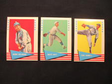 1961 FLEER BASEBALL GREATS - Three original Baseball Cards - #42-44-45