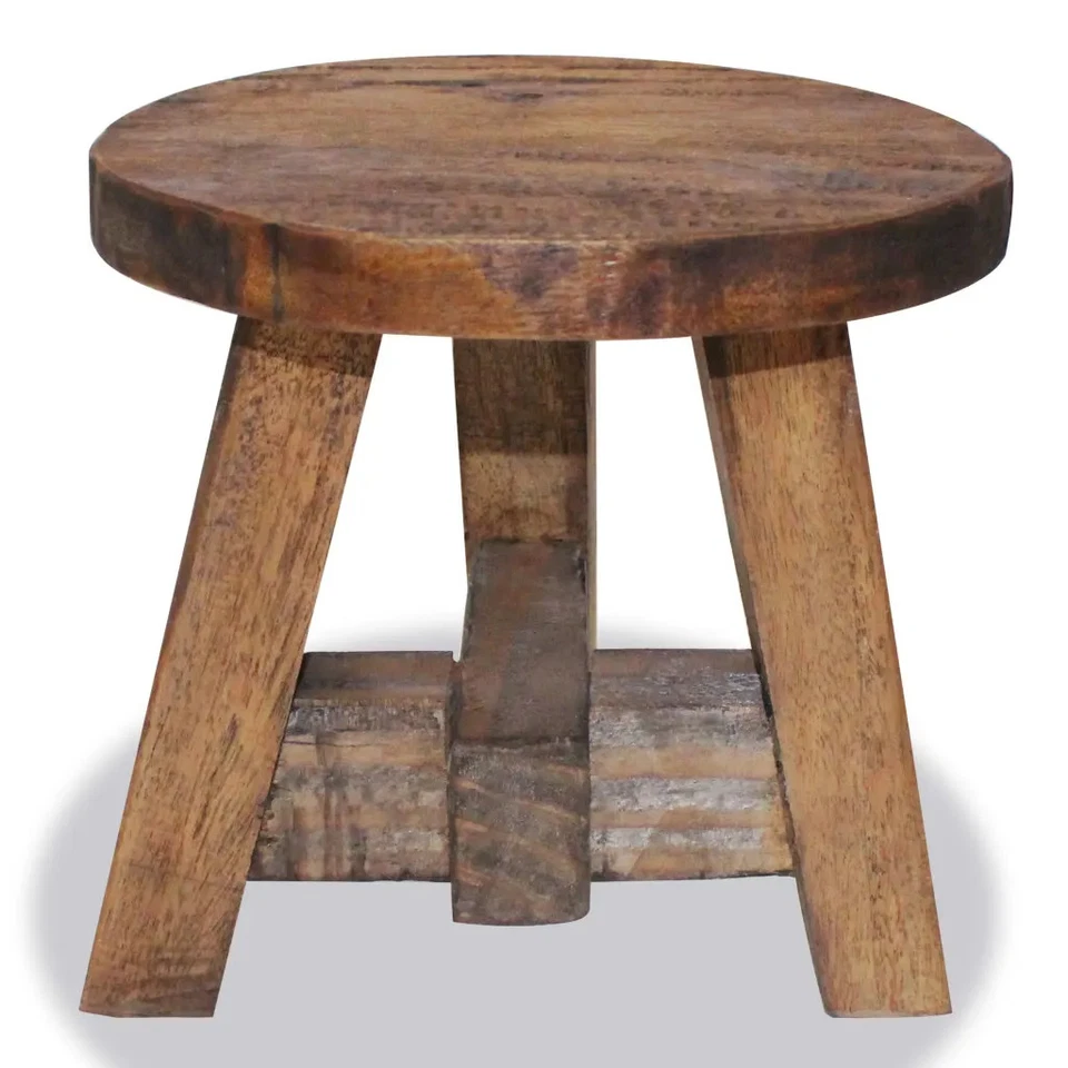 Stool Varies Solid mahogany wood Compact Durable Stool Round vidaXL - Image 2 of 3