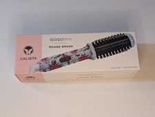 CALISTA GoGo Mini Round Brush Hair Styler Floral  Heats to 365 F  Dual Voltage