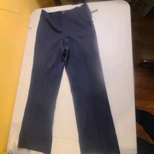 Ralph Lauren Black Label Womens Wool Blend Navy Blue Dress Pants Size 8 Side Zip