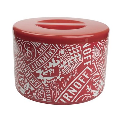 Smirnoff Vodka Kühler Bucket NEU Bar Deko OVP Behälter Eisbox ROT Look Flasche