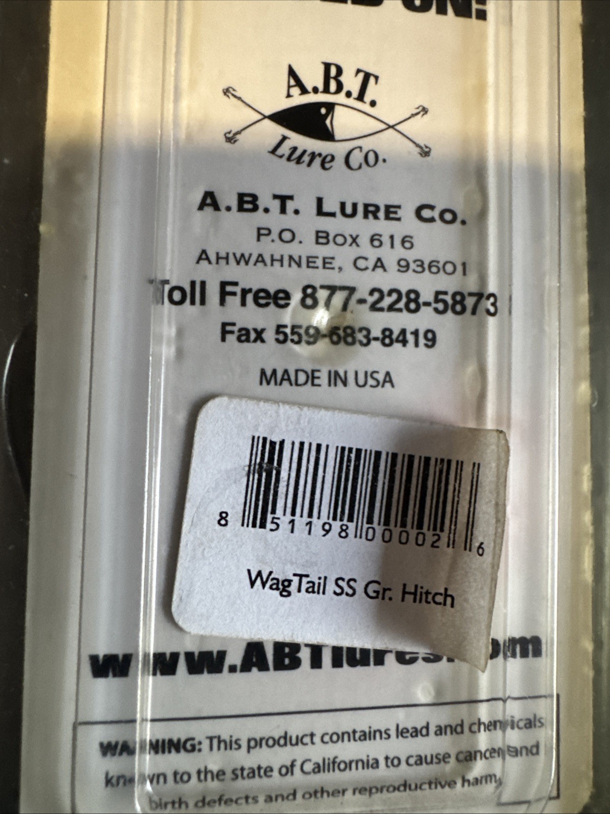 Rare ABT Lures Wagtail SS GR Hitch Swimbait 6" Swim Bait ROF 12 - Image 7