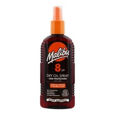Malibu Sun SPF 8 Dry Oil Spray Tanning Shea Butter Moisturising Body Mist 200ml 34.95 per litre