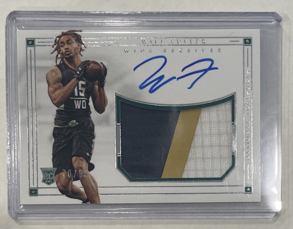 Will Fuller Panini National Treasures Collegiate #206 Autograph