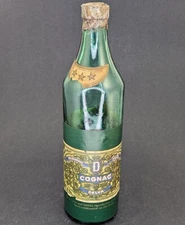 Delva Liquor Cognac Bottle Afrika Korps Rommel WWII Military Allied Forces Vtg