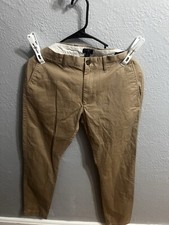 J Crew Flex Mens 31x32 Straight Leg Pants Tan Skinny