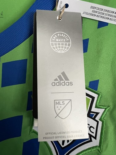 Seattle Sounders 2023 Green Adidas Soccer Jersey Men’s Medium NEW WITH TAGS - Picture 8 of 10